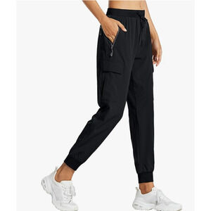 Libin Womens Cargo Joggers Lightweight Quick Dry Hiking Pants Athletic Lounge M
